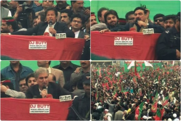 PTI Rally in Peshawer, Imran, Shah Mehmood, Sh Rasheed Address