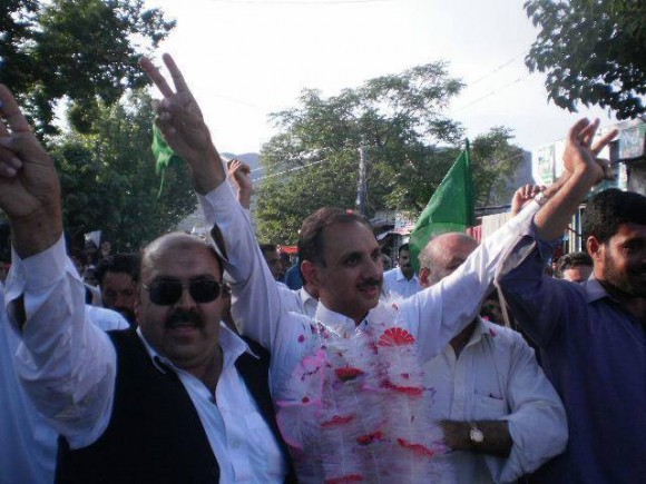 Umar Ayub Khan after winning election
