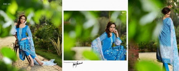 mid summer ready to wear embroidery dresses designed by Sana Samia