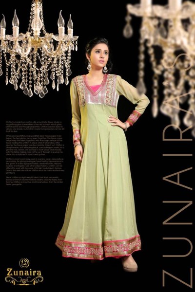 Zunaira Lounge 2014 Winter Dress 1