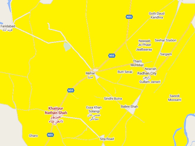 Location Map Khairpur Nathan Shah District Dadu - PS 76