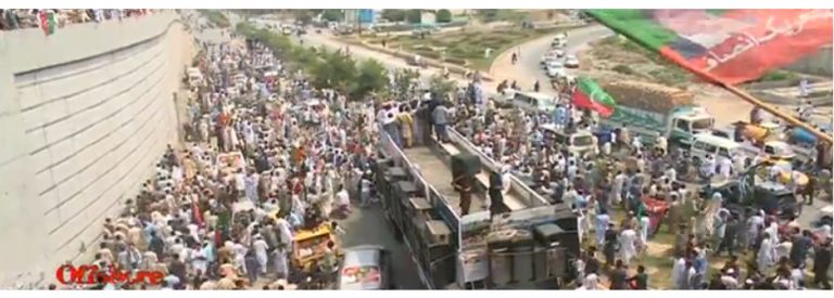 PTI Ehtasab Rally Peshawar to Attock (Picture)