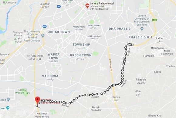 Lahore Southern Ring Road Loop 1 and Loop 2 - Detail Route Map 22 KM Long Distance
