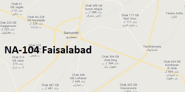 NA 104 Faisalabad Google Area Location Map Election 2018 National Assembly constituency (Halqa)-min
