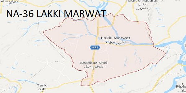 NA-36 Lakki Marwat Google Area Locaton Map Election 2018 National Assembly Constituency (Halqa)-min