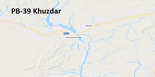PB 39 Khuzdar Google Area Location Map Election 2018 Balochistan Assembly constituency (Halqa)-min