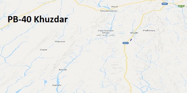 PB 40 Khuzdar Google Area Location Map Election 2018 Balochistan Assembly constituency (Halqa)-min