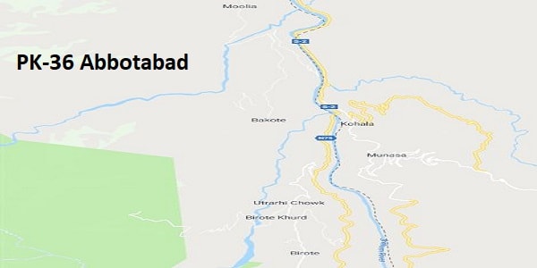 PK 36 Abbottabad Google Area Location Map Election 2018 KPK Assembly constituency (Halqa)-min