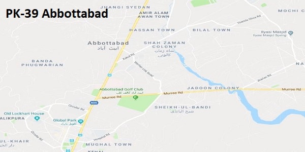 PK 39 Abbottabad Google Area Location Map Election 2018 KPK Assembly constituency (Halqa)-min