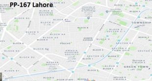 PP 167 Lahore Google Area Location Map Election 2018 Punjab Assembly constituency (Halqa)-min