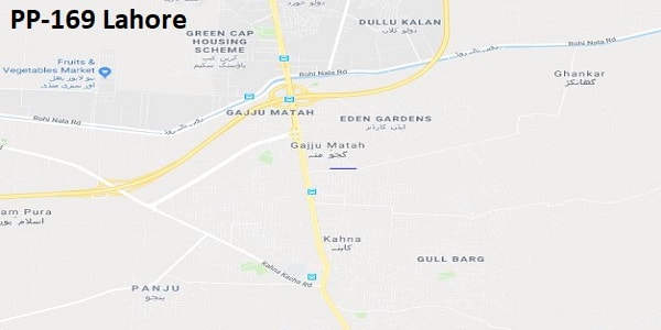 PP 169 Lahore Google Area Location Map Election 2018 Punjab Assembly constituency (Halqa)-min