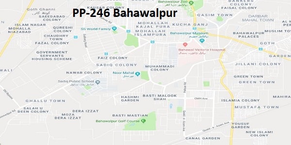 PP 246 Bahawalpur Google Area Location Map Election 2018 Punjab Assembly constituency (Halqa)-min