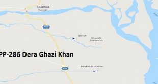 PP 286 Dera Ghazi Khan Google Area Location Map Election 2018 Punjab Assembly constituency (Halqa)-min
