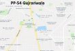 PP 54 Gujranwala Google Area Location Map Election 2018 Punjab Assembly constituency (Halqa)-min