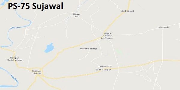 PS 75 Sujawal Google Area Location Map Election 2018 Sindh Assembly constituency (Halqa)-min